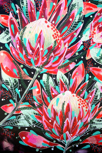 Red Protea Cropped print