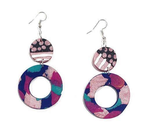 Evelyn donut drop earrings