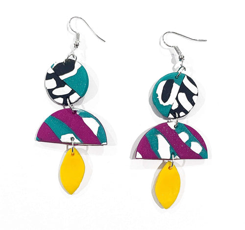 Shirin trio drop earrings