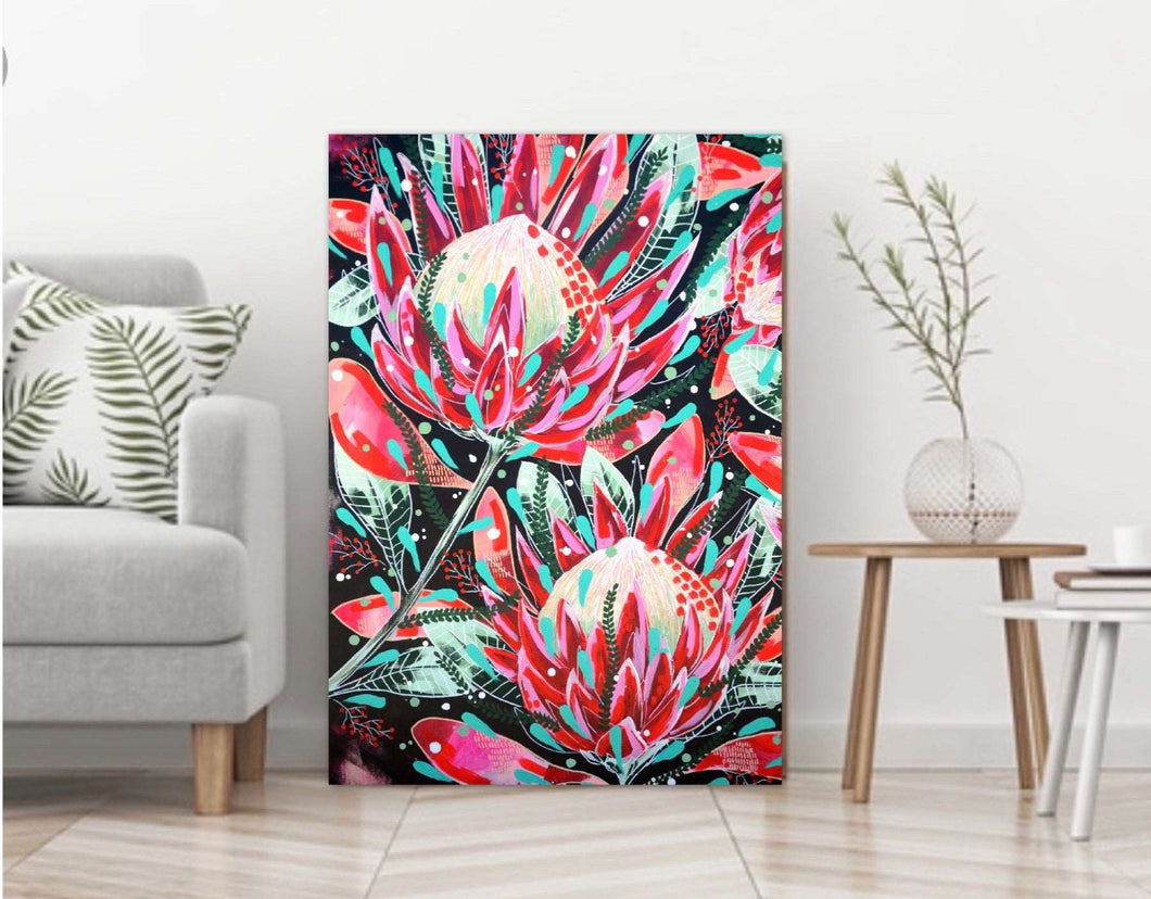 Red Protea Cropped print