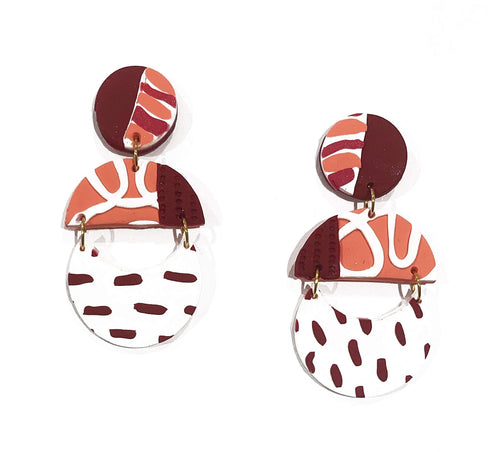 Mali half moon drop earrings