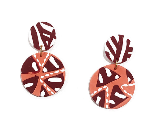 Mali circle drop earrings