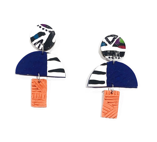 Hannah trio drop earrings