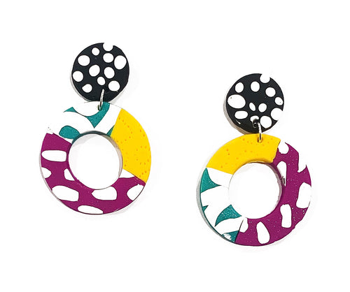 Shirin donut drop earrings