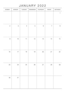 2022 TanyaK Calendar